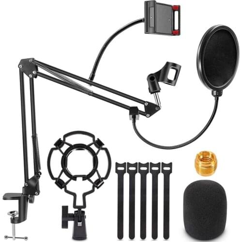 Microphone Holder,Adjustable Cantilever Holder,for Blue Snowball and Other Microphones,for Streaming,Dubbing,Etc