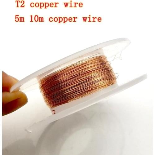 5M/10M Diameter 0.2/0.3/0.4/0.5/0.6/0.8/1/1.2/1.5/1.8/2/2.5/3/4/5 mm Copper line T2 Copper Red copper Line Bare Wire 99.90