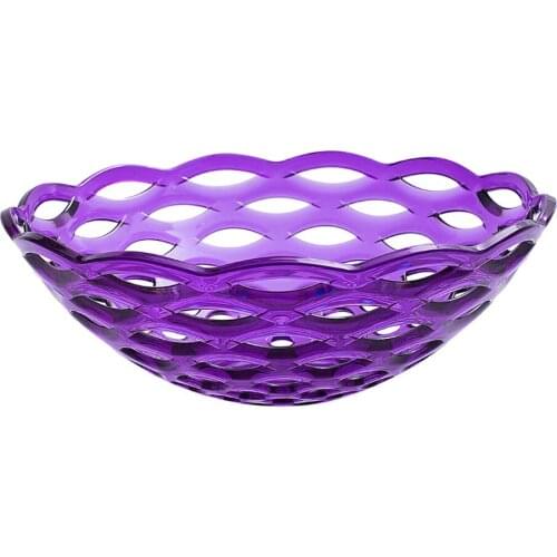 EWs Acrylic Hollow Purple Fruit Bowl