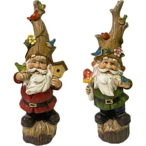 Standed Doll Figure for Christmas Suprise Ornament and Collection Santa Statue Fairy Garden for Xmas Decor Boys and Girl