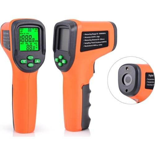 FOSHIO Digital Laser Tachometer 10-99999 RPM Meter Gauges Non-contact Photoelectric Motor Speed Gun Tachometers Car Speedometer