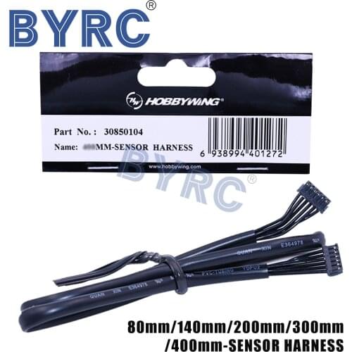 Hobbywing 80mm 140mm 200mm 300mm 400mm Sensor Harness Cable Hall Sensor Cable for Xerun Series Sensored BL Motor adapte