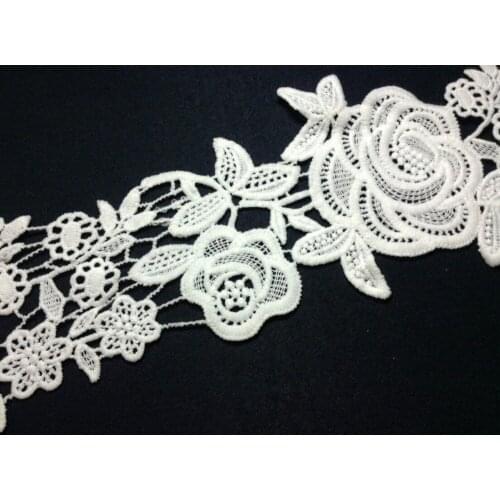 9cm milk fibre embroidery lace trim,high quality Eco-friendly soft touch flower lace trimming,XERY-NY05052