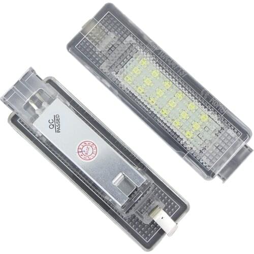 2pcs License Plate Light Error Free LED Trunk Cargo Lamp fit For GTi VW Golf MK 5 6 Jetta Passat B6 CC Polo 5D Tiguan Touareg