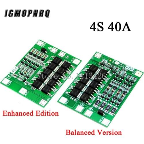 4S 40A Li-ion Lithium Battery 18650 Charger PCB BMS Protection Board with Balance For Drill Motor 14.8V 16.8V Lipo Cell Module