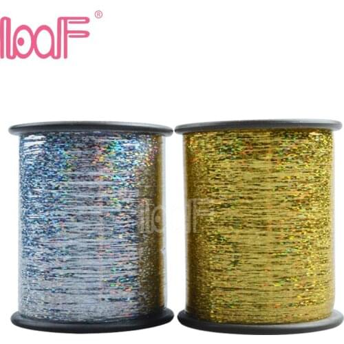 LOOF 10rolls Hot! silver/golden 2000m(78740 inch)/roll colored Tinsel synthetic hair braid extension for braiding hair cosplay