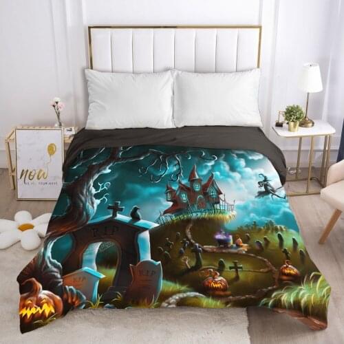 Cartoon Hallowmas Childrens Duvet cover Quilt/Blanket/Comfortable Case Bedding for kids baby boy girls 140x200 for Home witch