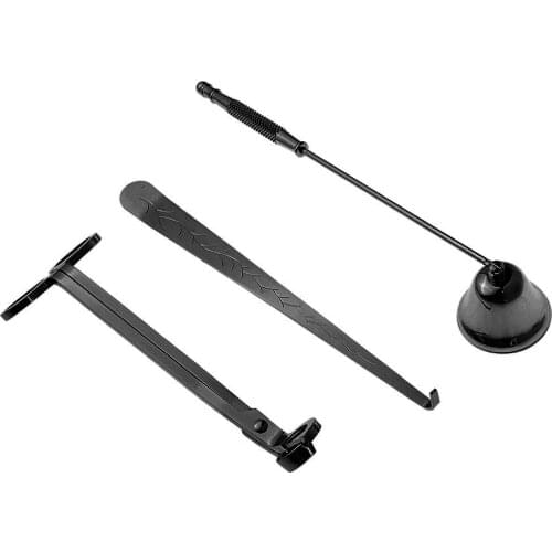 3pcs/set Black Stainless Steel Candle Snuffer Wick Dipper Oil Lamp Trimmer Cutter Extinguish Candles Home Accessories Tool