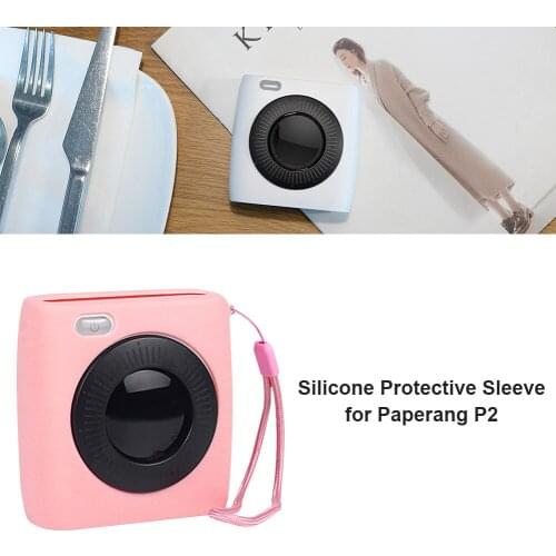 Photo Printer Customized Translucent Case for Paperang P2 Pocket Printer Soft Silicone Protective Cover Case with Lanyard