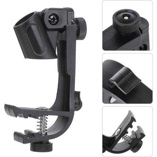Adjustable Microphone Clips on Drum Rim Anti-shock Mount Clamp Stand Holder Tool