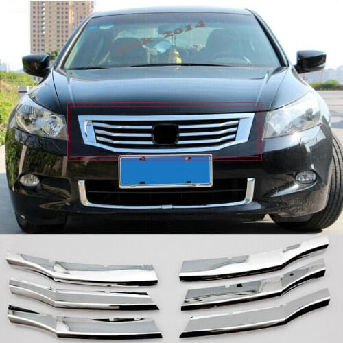 Car Front Bumper Grill Grille Cover Strip Trim For 2008 2009 2010 Honda Accord 8th