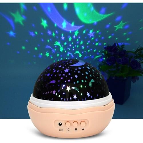 Romantic Galaxy Starry Moon Projector LED Light 360 Degree Rotation Sky Star Master Children Kids Bedroom Projector Lamp