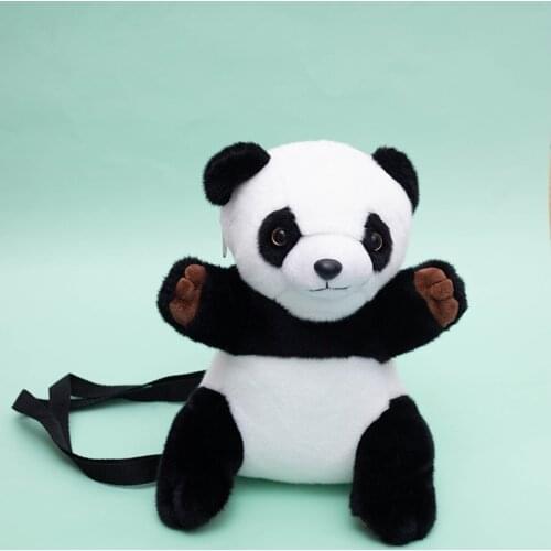 25/30cm Ctue Lifelike Panda Knapsack Plush Toys Stuffed Lovely Animals Pillow Soft Backpack Dolls For Girls Kids Birthday Gifts