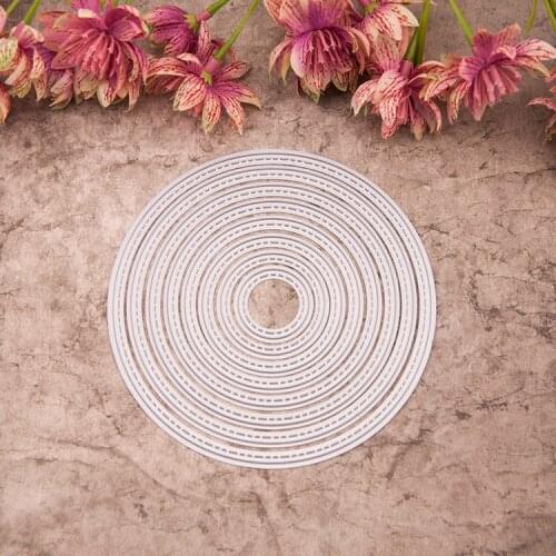 Sewing round 8pcs/set cutting stencil,scrapbooking dies metal embossing folder troqueles metal cutting