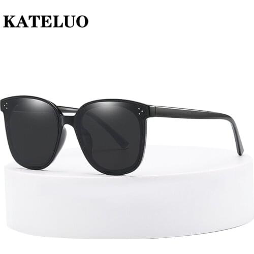 KATELUO Vintage Mens Gradient Sunglasses HD Polarized UV400 Male Sun Glasses For Men Eyewear Accessories 86007
