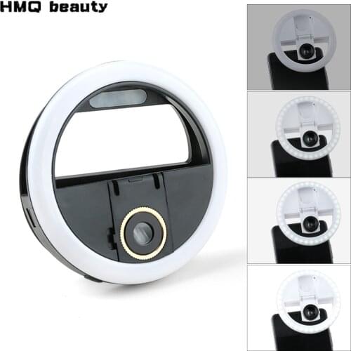 USB Charge LED Selfie Ring Light Macro Eyelash Shooting Lighting Selfie Enhancing Fill Light For Phones Eyelash Extension Tool