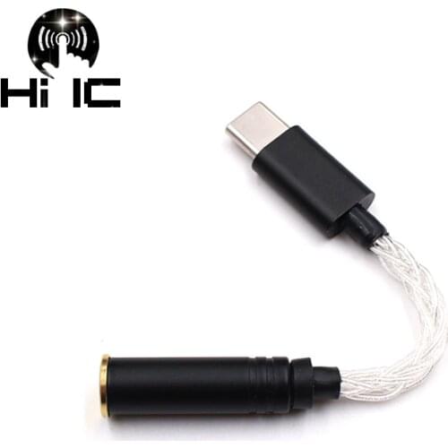 USB Type-C Audio Charging Adapter Type C to 3.5mm 4.4mm 2.5mm Stereo Headphone Jack with High-end Decoder HiFi DAC Chip