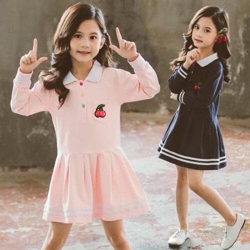 Vintage Retro Style Kids Dresses For Girls Long Sleeve Spring Autumn Dress New Year Costume Princess Kids Christmas Vestidos