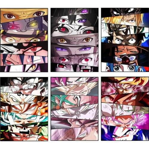 Japanese Anime Canvas Painting One Piece Dragon Ball Posters and Prints Quadros Murals Childrens Room Home Wall Decoration