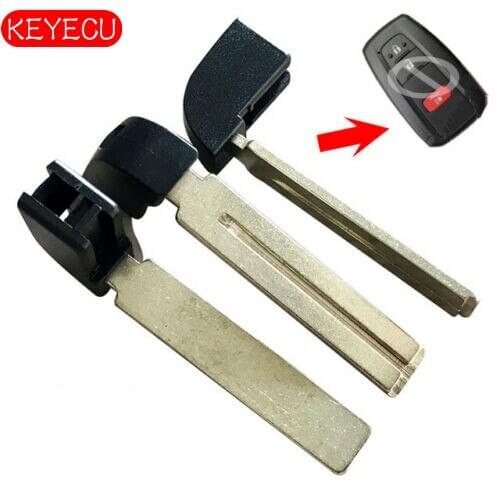 Keyecu 10PCS Replacement Uncut Remote Prox Smart Key Blade Blank for Toyota HYQ14FBC 2018-2019