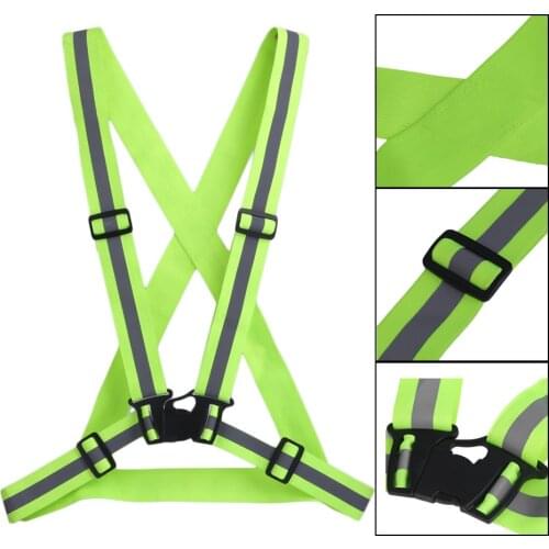 New Highlight Reflective Straps Night Running Riding Clothing Vest Adjustable Safety Vest Elastic Band For Adults and Children