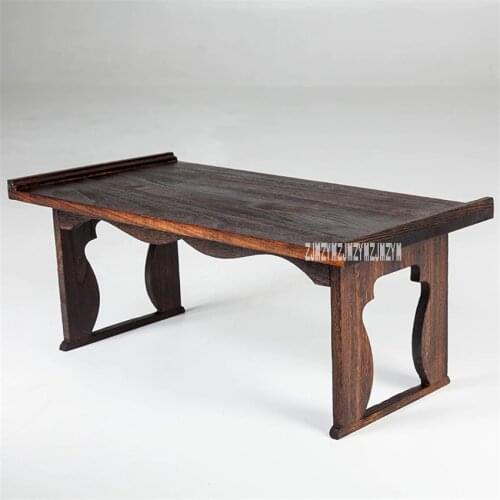 041 Solid Wood Foldable Gongfu Tea Table Household Square Tea Table Tatami Style Balcony Floating Window Folding Tea Table