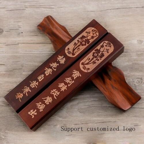 20 cm 1 Pair Chinese Calligraphy Painting/Writing Wooden Paperweigh for Beginner Support custom patterns and hanzi character