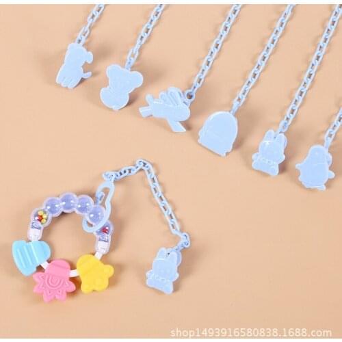 1 PC Pacifiers Leashes Cases Plastic pacifier chain gum chain pacifier chain clip pacifier baby silicone pacifier accessories