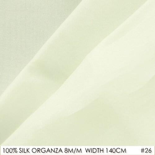 100% SILK ORGANZA 140cm width 8momme Natural White Silk Tulle Head Scarf Fabrics