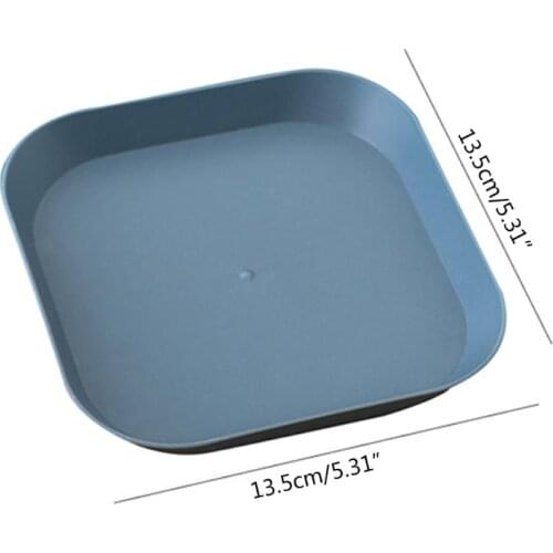 5 inch PP Square Dinner Dish Vegetable Fruit Cake Dessert Snacks Serving Plate Dining Table Garbage Tray Container