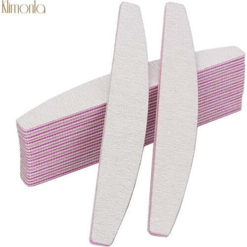 5pcs Gray Nail File Buffers 100/180 Half Moon Sanding Buffing Files UV Gel Polisher Grinding Nail Art Salon Tools