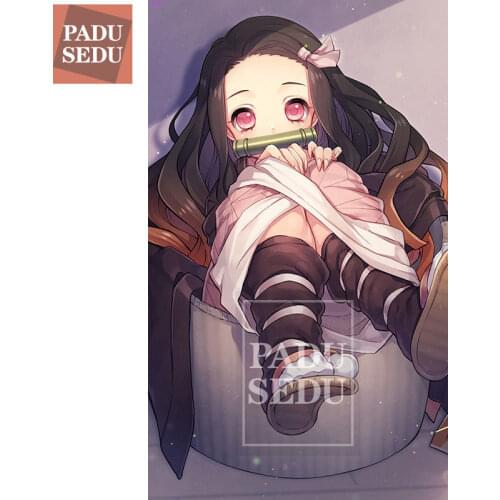 5D Diy Embroidery Diamond Nezuko Demon Slayer Japan Anime Dimond Painting Full Square Cross Stitch Wall Decor Gifts For Boy Room