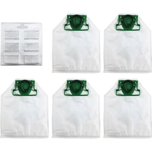 6pcs/set Dust Bags Fragrance Block for VK200 VK135 VK136 VK140 VK150 Vacuum Cleaner Replacement