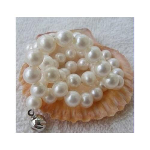 AAA 8-9 mm White Akoya Cultured Pearl Necklace word mujer for women 925 silver fine quality jewelry nature fresh pearl chain