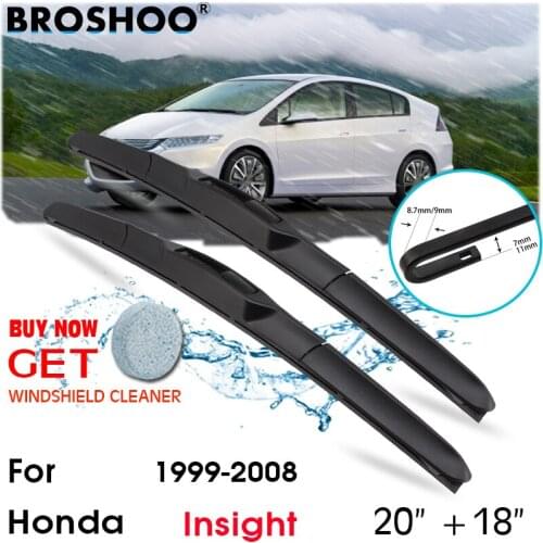 Car Wiper Blade Front Window Windscreen Windshield Wipers Blades J hook Auto Accessories For Honda Insight 20"+18" 1999-2008
