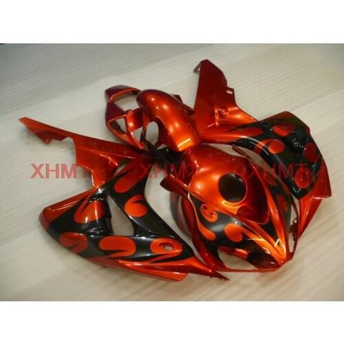 For CBR 1000 RR 2006 - 2007 Bodywork Cbr 1000 RR 07 Fairing for Honda Cbr1000 RR 06 Orange Gold Black Flame Plastic Fairings