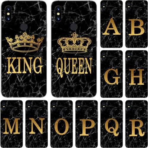 Phone Case for Umi Umidigi Power 3 Power3 Z2 Pro Z2Pro X Marble Golden alphabet background Soft Print Cover Fundas