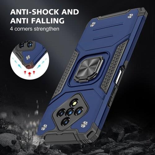 Magnetic Metal Ring Holder Phone Case For Infinix Zero 8 8i Hot 9 10 Play Note 7 Lite Smart 4 Soft TPU Bumper Hard PC Back Cover