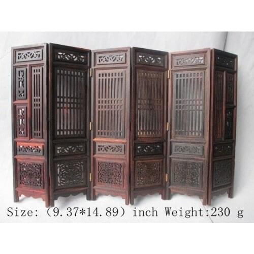 Mini) Exquisite Chinese Classical Collection Desk Decoration Red Acid Branch Wood Hardwood Small Screen