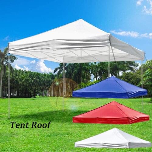 Outdoor 420D Oxford Cloth Tent Top for Camping UV Protection Four-corner Canopy Top Cover for Garden BBQ Party No Frame