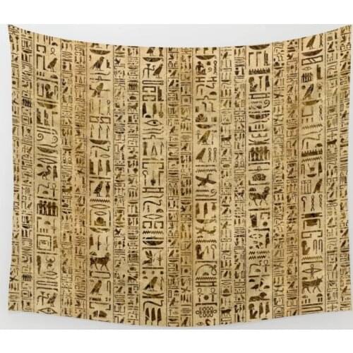 Egyptian Letter Wall Tapestry Cover Beach Towel Throw Blanket Picnic Yoga Mat Home Decoration