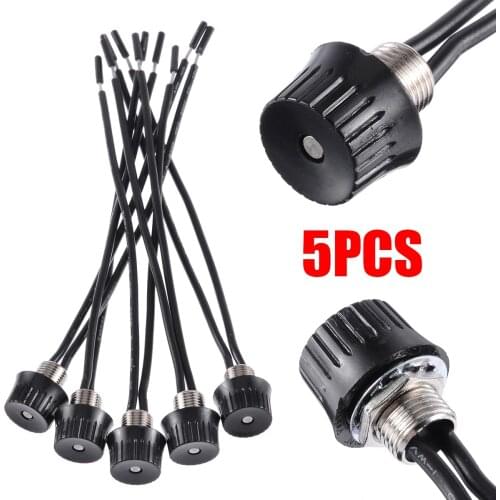 5pcs/set ZE-105M Rotary On Off Switch Rotary Stye On/Off Black Canopy Switches 3/1 amps at 125/250 4" Wire