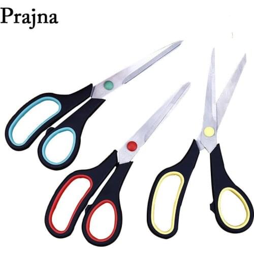 Prajna Stainless Steel Softgrip Scissors Students Office Paper-Cut Sharp Shears DIY Home Kitchen Tools Textile Scissors 8.5 Inch