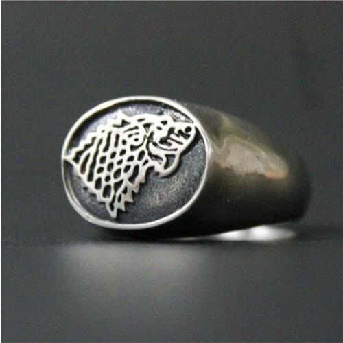 Drop Ship Size 7-13 Vampire Wolf Ring 316L Stainless Steel Mens Ladies Movie Style Cool USA Style Wolf Ring