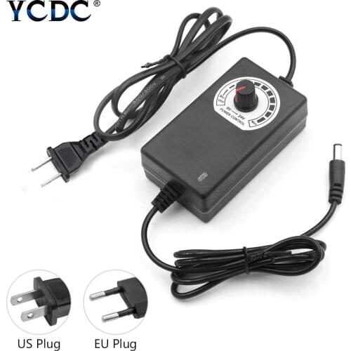 AC 100-240V Adjustable Power Adapter Supply DC 3-12V 2A 9-24V 1A US/EU Plug For LED Strip Lights Wireless Routers DSL Modems