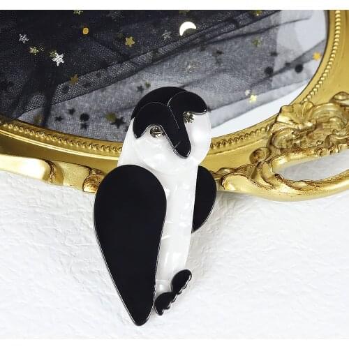 Lovely Resin Owl Brooches For Women Handmade Fashion Acetate Fiber Animal Bird Brooch Pin Acrylic Brooch Jewelry Gifts