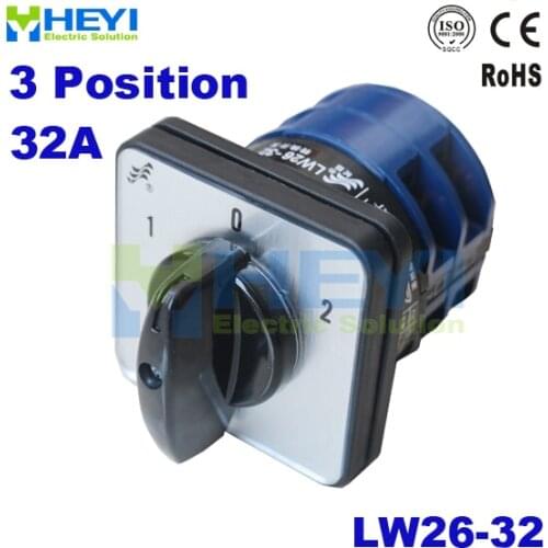 Universal Switch 32A 3Postions LW26-32 Changeover Control Rotary Cam Combination Switch
