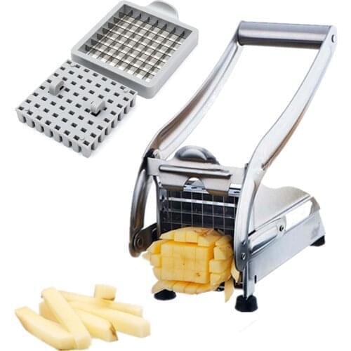 Potato Chips Maker Cutting Machine Tools Stainless Steel Potato Chips Slicer Cutter French Fries Making for Kitchen