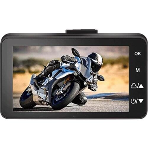 3"1080P HD Motorcycle Camera DVR Waterproof Night Vision Motorcycle Driving Recorder With IP67 Waterproof Front Rear Dual Lenses