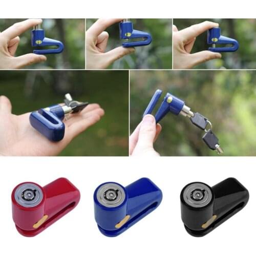 Security Protect Motorcycle Lock Anti Theft Electric Motorbike Scooter Wheel Disc Brake 7mm Lock With 2 Keys Disc Lock Safety